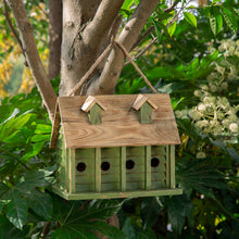 Load image into Gallery viewer, 14.25&quot;L Oversized Distressed Solid Wood Cottage Birdhouse
