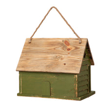 Load image into Gallery viewer, 14.25&quot;L Oversized Distressed Solid Wood Cottage Birdhouse
