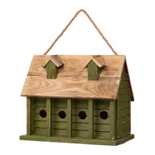 Load image into Gallery viewer, 14.25&quot;L Oversized Distressed Solid Wood Cottage Birdhouse
