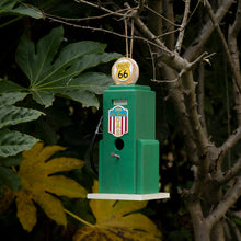 Load image into Gallery viewer, 13.75&quot;H Wood Green Gas Pump Birdhouse
