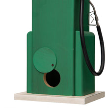 Load image into Gallery viewer, 13.75&quot;H Wood Green Gas Pump Birdhouse
