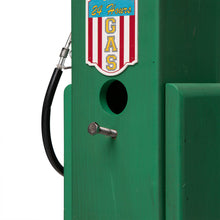 Load image into Gallery viewer, 13.75&quot;H Wood Green Gas Pump Birdhouse
