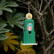 Load image into Gallery viewer, 13.75&quot;H Wood Green Gas Pump Birdhouse
