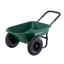 Load image into Gallery viewer, 5-cu ft Green Steel Framed Plastic Garden Dual-Wheel Utility Dump Cart
