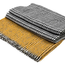 Load image into Gallery viewer, Unisex Oversized Yellow and Grey Scarf with Fringes
