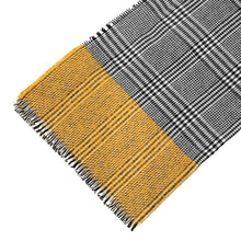 Load image into Gallery viewer, Unisex Oversized Yellow and Grey Scarf with Fringes
