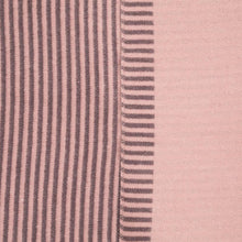 Load image into Gallery viewer, Women Oversized Pink and Brown Striped Reversible Scarf with Tassels
