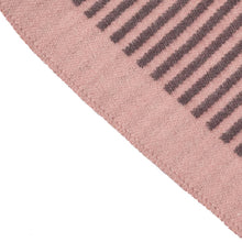 Load image into Gallery viewer, Women Oversized Pink and Brown Striped Reversible Scarf with Tassels
