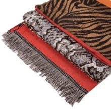 Load image into Gallery viewer, Women Oversized Double Jacquard Leopard Scarf with Tassels
