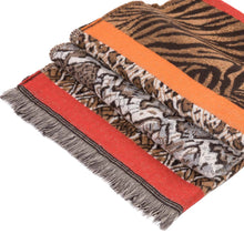 Load image into Gallery viewer, Women Oversized Double Jacquard Leopard Scarf with Tassels
