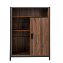 Load image into Gallery viewer, 31.82&quot;H Wooden/Metal Floor Cabinet with Double Sliding Doors
