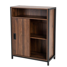 Load image into Gallery viewer, 31.82&quot;H Wooden/Metal Floor Cabinet with Double Sliding Doors
