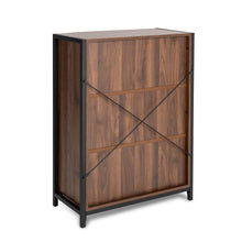 Load image into Gallery viewer, 31.82&quot;H Wooden/Metal Floor Cabinet with Double Sliding Doors
