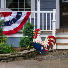 Load image into Gallery viewer, 21&quot;H Metal Patriotic Rooster Porch Décor
