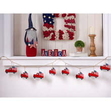 Load image into Gallery viewer, 72&quot;L Patriotic Galvanized Truck Garland
