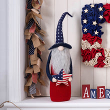 Load image into Gallery viewer, 28&quot;H Fabric Patriotic Gnome Standing Décor
