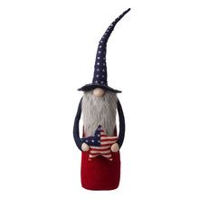 Load image into Gallery viewer, 28&quot;H Fabric Patriotic Gnome Standing Décor
