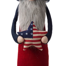 Load image into Gallery viewer, 28&quot;H Fabric Patriotic Gnome Standing Décor
