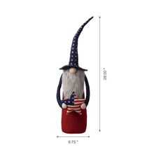 Load image into Gallery viewer, 28&quot;H Fabric Patriotic Gnome Standing Décor
