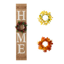 Load image into Gallery viewer, 42&quot;H Wooden Brown HOME Porch Sign With 3 Interchangeable Wreathes（Spring/Fall/Christmas）
