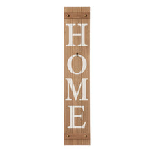 Load image into Gallery viewer, 42&quot;H Wooden Brown HOME Porch Sign With 3 Interchangeable Wreathes（Spring/Fall/Christmas）
