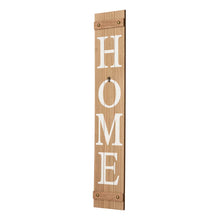 Load image into Gallery viewer, 42&quot;H Wooden Brown HOME Porch Sign With 3 Interchangeable Wreathes（Spring/Fall/Christmas）
