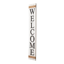 Load image into Gallery viewer, 60&quot;H Wooden White WELCOME Porch Sign With 4 Interchangeable Wreathes（Spring/Patriotic/Fall/Christmas）
