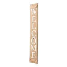 Load image into Gallery viewer, 60&quot;H Wooden Brown WELCOME Porch Sign With 4 Interchangeable Wreathes（Spring/Patriotic/Fall/Christmas）
