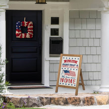 Load image into Gallery viewer, 24&quot;H God Bless America &amp; My Home Sweet Home Wooden Porch Sign Décor
