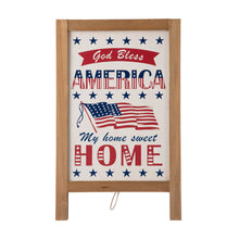 Load image into Gallery viewer, 24&quot;H God Bless America &amp; My Home Sweet Home Wooden Porch Sign Décor
