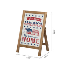 Load image into Gallery viewer, 24&quot;H God Bless America &amp; My Home Sweet Home Wooden Porch Sign Décor
