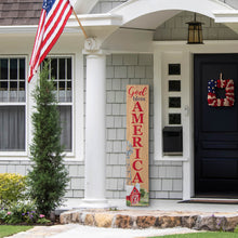 Load image into Gallery viewer, 42&quot;H God Bless America Wooden Porch Board Sign
