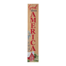 Load image into Gallery viewer, 42&quot;H God Bless America Wooden Porch Board Sign
