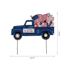 Load image into Gallery viewer, 24&quot;L Metal Patriotic Truck Yard Stake or Wall Décor
