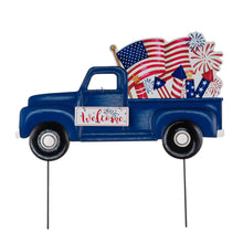 Load image into Gallery viewer, 24&quot;L Metal Patriotic Truck Yard Stake or Wall Décor
