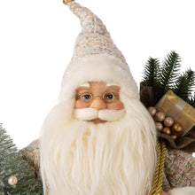 Load image into Gallery viewer, 18&quot;H Christmas Santa Claus Figurine with Golden Coat and Silver Pants Figurine
