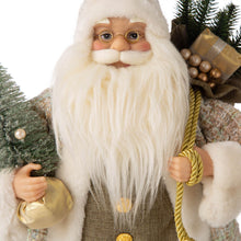 Load image into Gallery viewer, 18&quot;H Christmas Santa Claus Figurine with Golden Coat and Silver Pants Figurine
