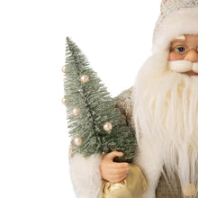 Load image into Gallery viewer, 18&quot;H Christmas Santa Claus Figurine with Golden Coat and Silver Pants Figurine
