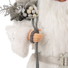 Load image into Gallery viewer, 18&quot;H Christmas Santa Figurine With White Faux Fur Suit
