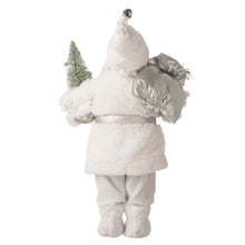 Load image into Gallery viewer, 18&quot;H Christmas Santa Figurine With White Faux Fur Suit
