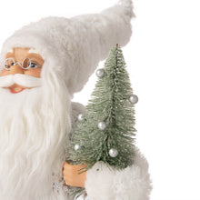 Load image into Gallery viewer, 18&quot;H Christmas Santa Figurine With White Faux Fur Suit
