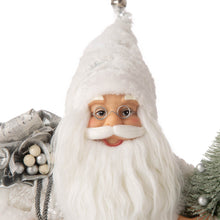 Load image into Gallery viewer, 18&quot;H Christmas Santa Figurine With White Faux Fur Suit
