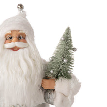 Load image into Gallery viewer, 18&quot;H Christmas Santa Figurine With White Faux Fur Suit
