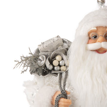 Load image into Gallery viewer, 18&quot;H Christmas Santa Figurine With White Faux Fur Suit
