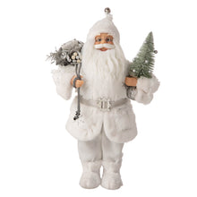 Load image into Gallery viewer, 18&quot;H Christmas Santa Figurine With White Faux Fur Suit
