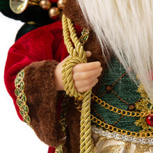 Load image into Gallery viewer, 18&quot;H Christmas Santa Claus Figurine With Traditional Red Velvet Suit
