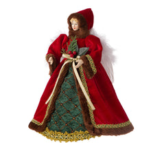 Load image into Gallery viewer, 12&quot;H Christmas Red Velvet Angel Tree Topper
