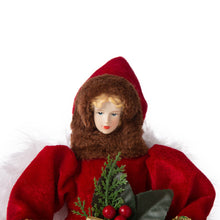 Load image into Gallery viewer, 12&quot;H Christmas Red Velvet Angel Tree Topper
