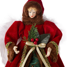 Load image into Gallery viewer, 12&quot;H Christmas Red Velvet Angel Tree Topper
