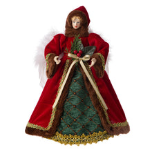 Load image into Gallery viewer, 12&quot;H Christmas Red Velvet Angel Tree Topper
